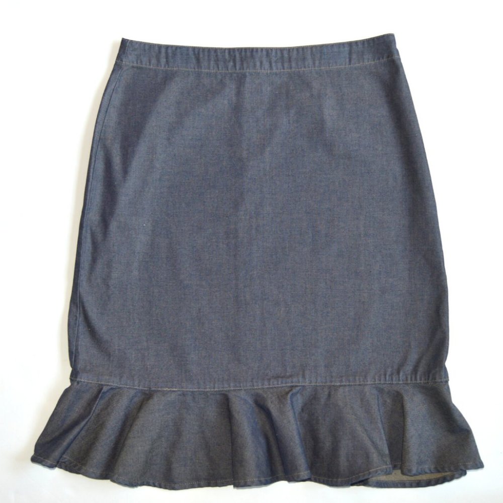 Denim Ruffle Skirt Size 4